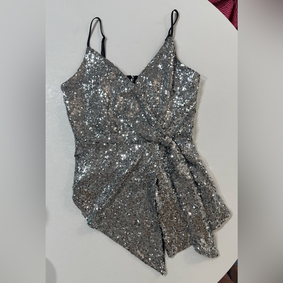 Silver Sequin Top - Picture 1 of 5